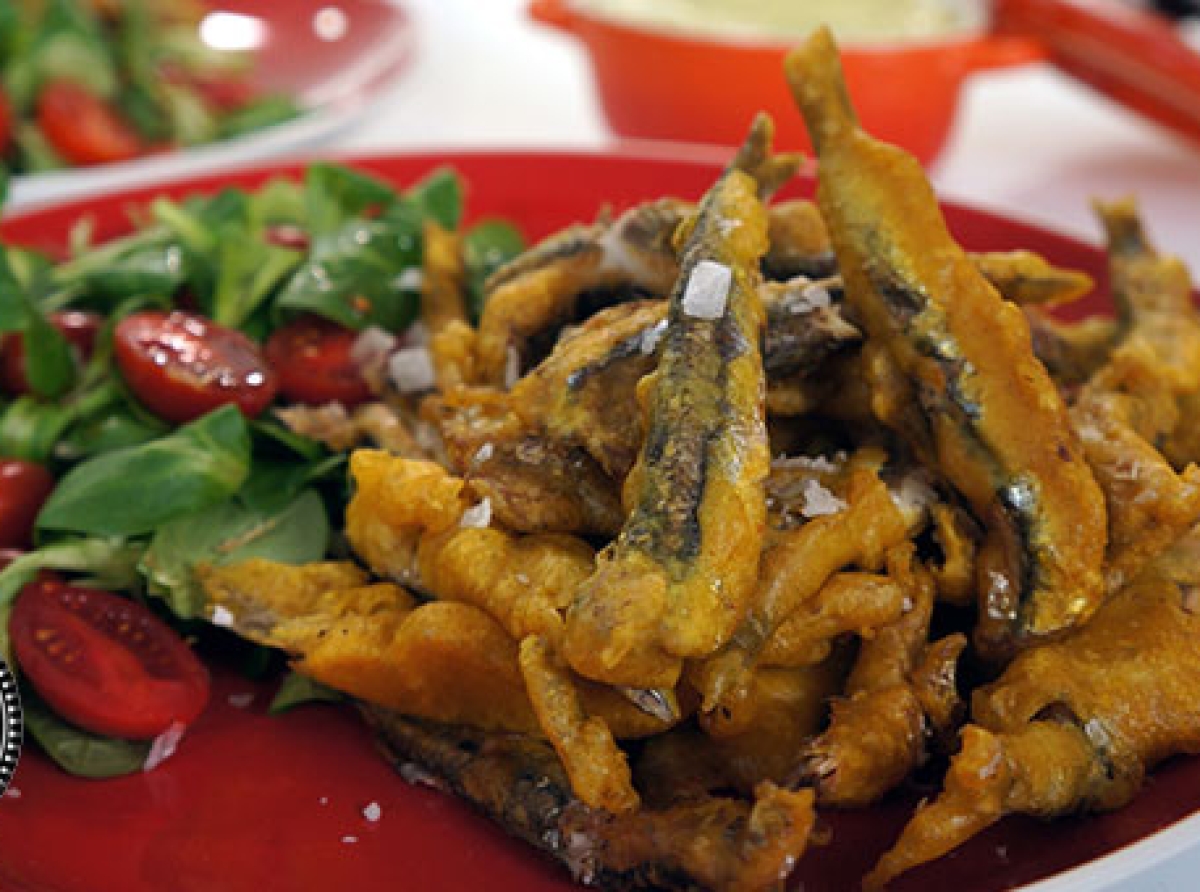 Γάβρος τηγανητός σε χυλό μπύρας